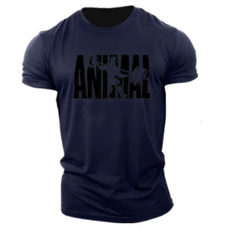 Cross-border 2018ANIMAL Men's sports fitness T-shirts sports short sleeve manufacturers