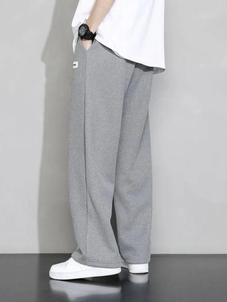 1 pcs Men Plain Baggy Trouser