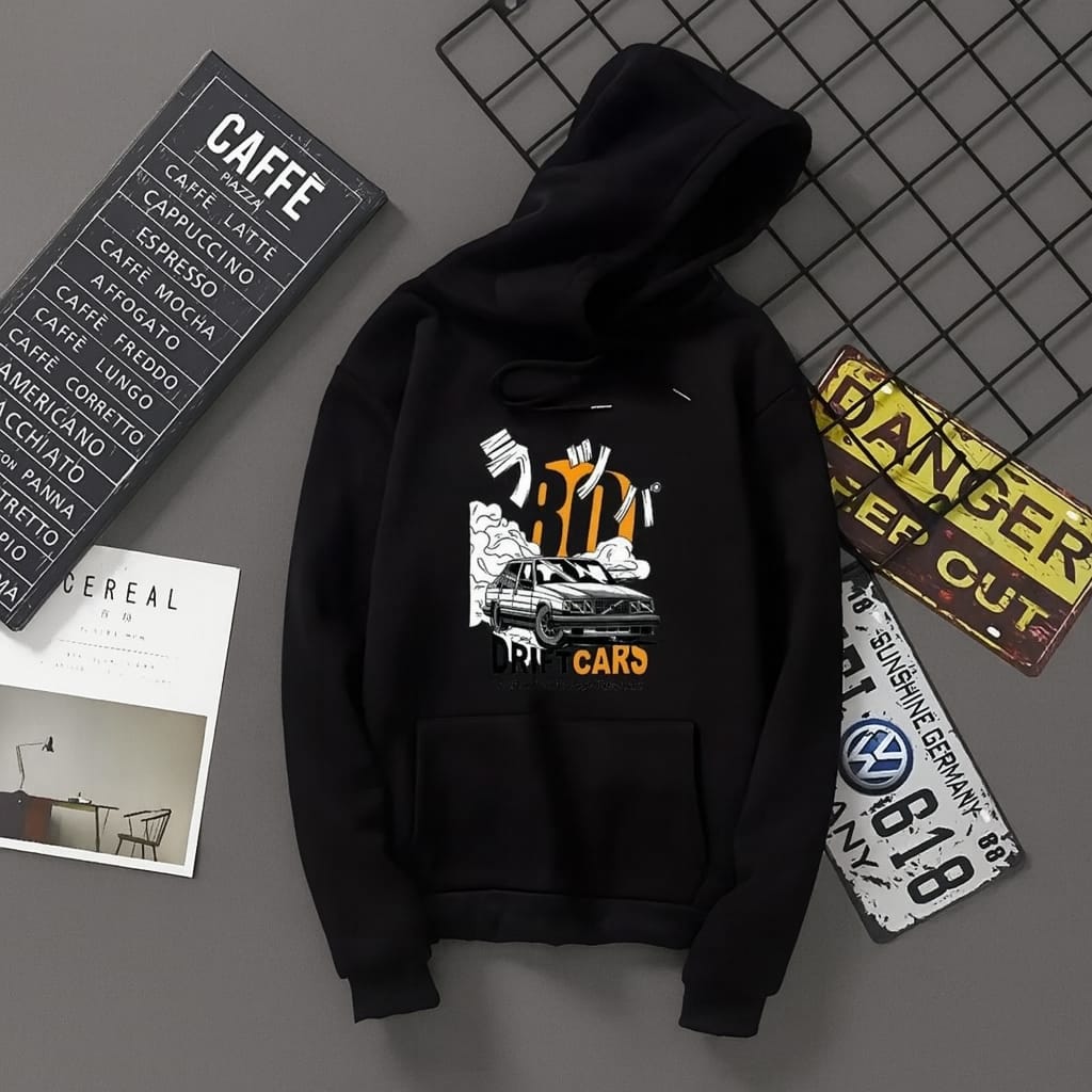 1 Pcs Men's Fleece Printed Hoodie